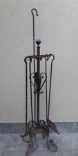 Antico Porta ferri da camino - forgiato a mano