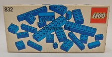 LEGO LEGOLAND 832 BLUE BRICKS PARTS PACK VINTAGE 1980 NEW IN SEALED BOX