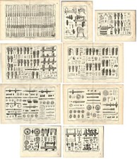Antique print TOURNEUR LATHE