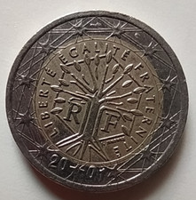 2 EURO FRANCIA 2001 CON ERRORE CONIO: tondello decentrato