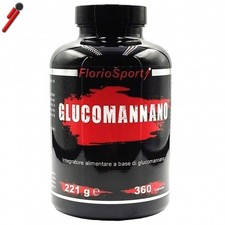 FlorioSport, Glucomannano, 360 cps Fibra Dieta Dimagrante Controllo della Fame