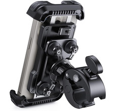 Supporto Telefono Moto Antivibrazione - [Doppio Ammortizzatore] 360° Rotazione, 