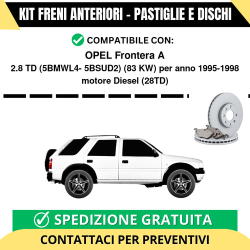 Kit freni anteriori opel - freni,