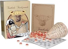 TOMBOLA TRADIZIONALE NAPOLETANA VIMINI GIOCO DA TAVOLO NATALE IDEA REGALO