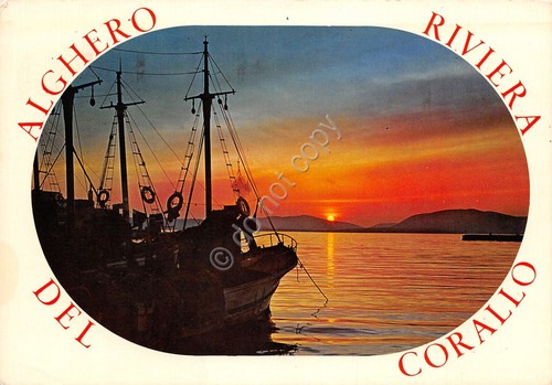 Cartolina alghero tramonto - cartolina, e