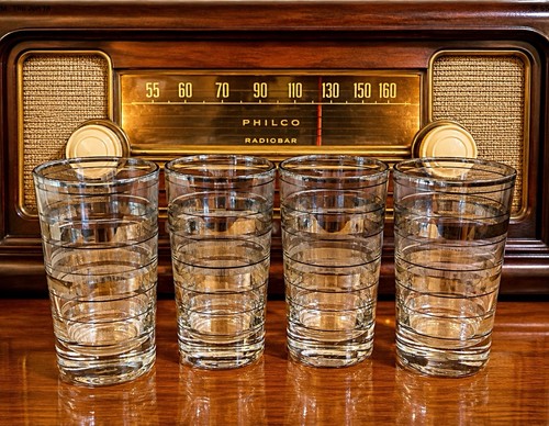 Set bicchieri radiobar - bicchieri,