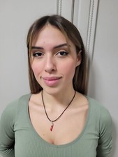 1 COLLANA corda laccio regolabile 40 45 cm circa con corno 2,5mm horn charms