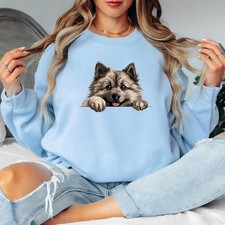 Felpa da donna Cute Dog Peeking amante degli animali maglione pullover...
