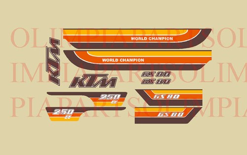 Ktm 250cc serie adesivi - serie,
