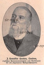 John Henniker Heaton - 1908 - Scatto storico ~6x8cm