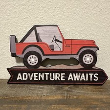 Jeep "Adventure Awaits"  Wood