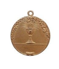 *HH* Medaglia Religiosa Votiva Devozionale Ostia Ostensorio Calice IHS Sacra