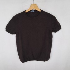 T-shirt Malo in puro cashmere colore marrone taglia 42 da donna