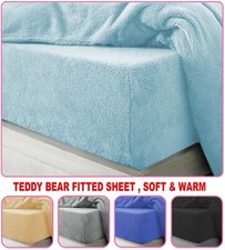 Lenzuola con orsacchiotto in pile extra profonda morbida calda accogliente lenzuola doppia taglia king