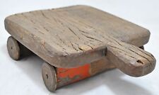 IN Legno Servizio Vassoio Su Ruote Mano Crafted Rustico Salvage Vecchio di Legno