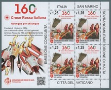 MALTA 2024 CONGIUNTA FOGLIETTO 160° CROCE ROSSA ITALIANA