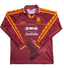 MAGLIA CALCIO AS ROMA ASICS 1995/96 JERSEY TRIKOT MAILLOT FOOTBALL SHIRT