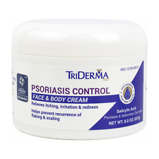 TriDerma Crema Viso e Corpo Controllo Psoriasi, Senza Cortisone, Barattolo Idratante 8oz