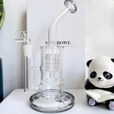 9" Heavy Glass Bong Bird Cage Perc Smoke Hookah Water Pipe Bubbler Tobacco Bowl