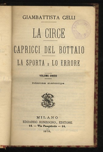 Circe capricci del - la,