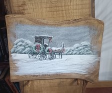 quadro Artigianale dipinto a mano In Acrilico (cm 25x19) Su Legno Riciclato