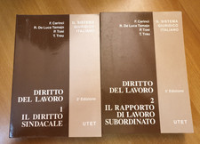 DIRITTO DEL LAVORO 1 e 2 - CARINCI, DE LUCA TAMAJO - UTET - 1994