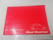 Libretto Istruzioni uso e manutenzione Alfasud Ed Alfasud Super Alfa Romeo 