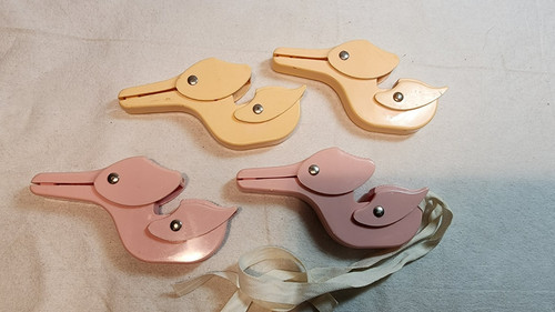 Vintage giallo rosa plastica - rosa,