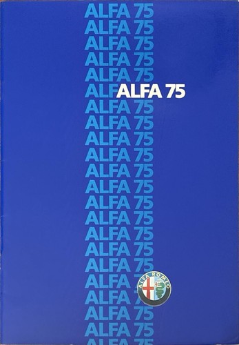 Alfa romeo depliant - alfa, 75