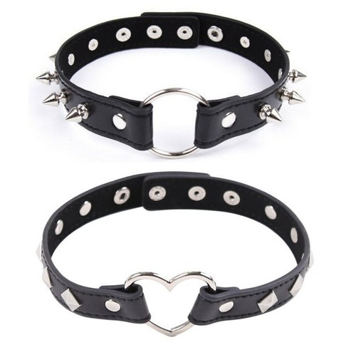 Anello cuore nero choker - anello, |