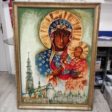 Quadro ricamato Madonna di