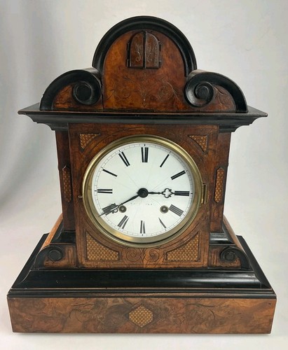 Antique walnut twin fusee - antique,