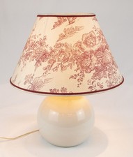 Lampada da tavolo Vintage con paralume in stile Toile de Jouy