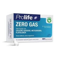 Prolife Zero Gas Dispositivo Medico Flatulenza Gonfiore e Crampi, 45 Compresse