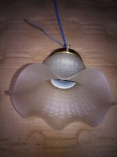 3 BOCCIE CAMPANA FIORE RICAMBIO LAMPADARIO ABASCIUR LAMPADA LUME VINTAGE VETRO 