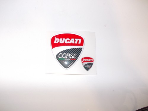 Coppia adesivi logo ducati - 3d,