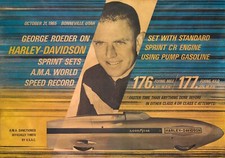 AERMACCHI HARLEY-DAVIDSON - COPIA 70X100 CM - RECORD SPRINT 250 SUL LAGO SALATO