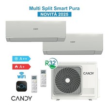 Candy Pura CY2T18 + 2xCY12 Climatizzatore Condizionatore 2025 Dual Split 2x12000