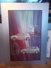 Quadro su Alluminio 80x50 Fiat Stilo Torino Mole Antoneliana 