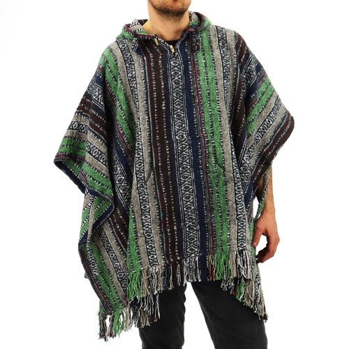 Poncho con cappuccio cotone - poncho,