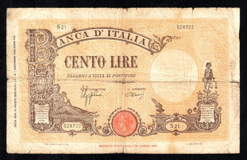 100 lire grande - 100, (fascio)