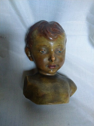 Busto fanciullo terracotta - fanciullo,