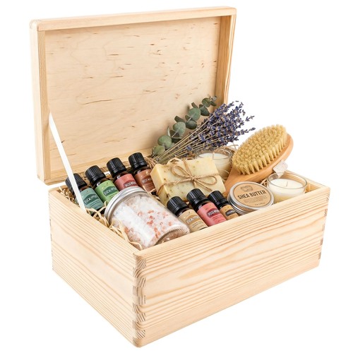Grande scatola legno con - scatola,