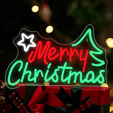 Merry Christmas Insegna Al Neon Di Natale Segni a LED Dimmerabili Insegne Lumino