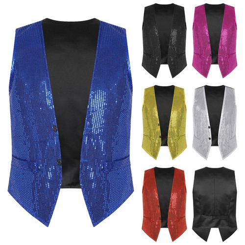Gilet donna uomo paillettes