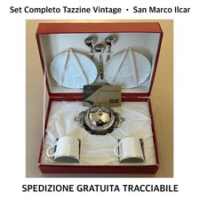 Set TAZZINE + ZUCCHERIERA La San Marco ilcar ITALY Certificato Silver Plate