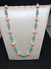 Collana Turchese Naturale E Corallo Rosa