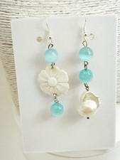 Orecchini Cammeo floreale Con