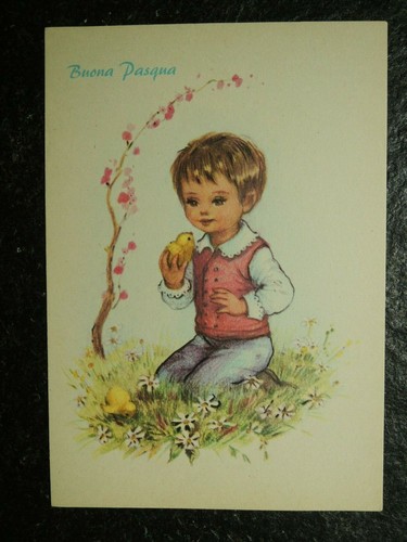 Cartolina epoca ragazzo con - d'epoca,,