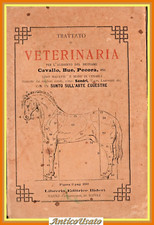 TRATTATO DI VETERINARIA E SUNTO SULL'ARTE EQUESTRE 1898 Bideri Libro cavallo bue